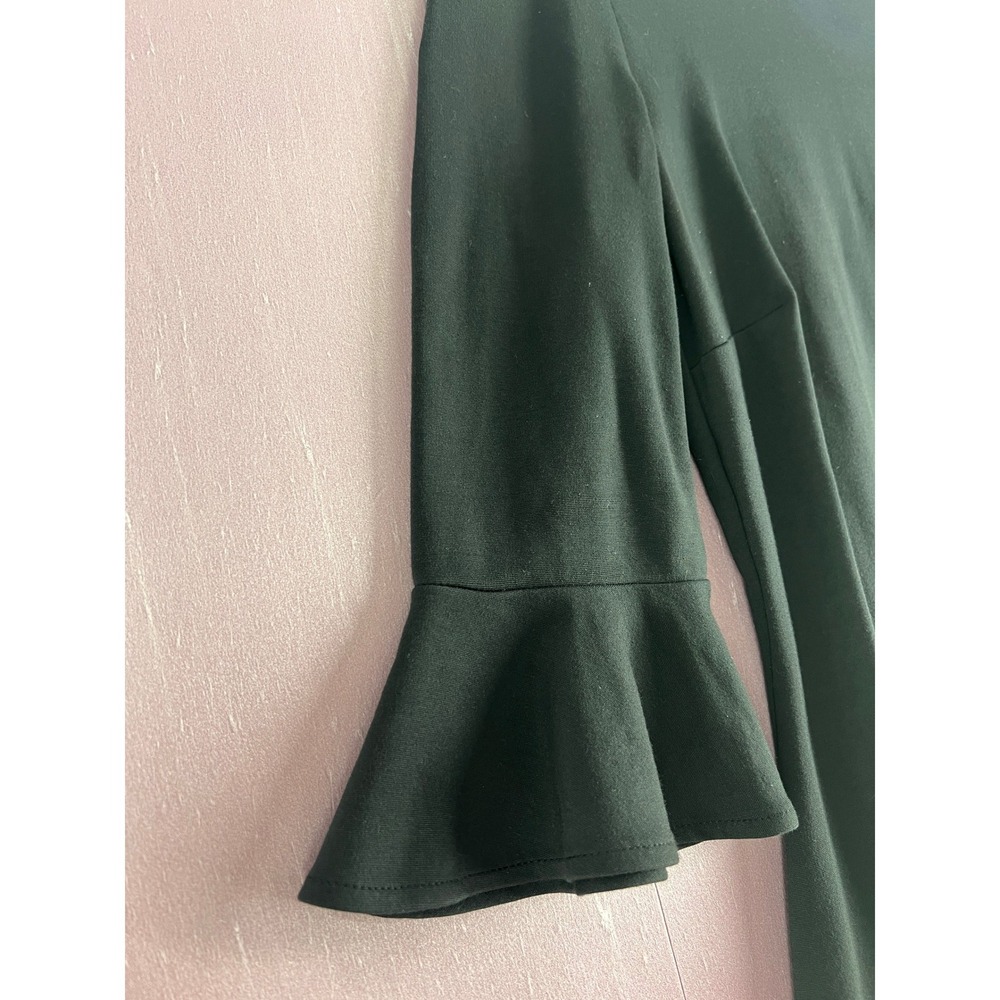 Banana Republic Women Black Bell Sleeve Minimalist Workwear Sheath Dress Size 4 - Picture 4 of 7